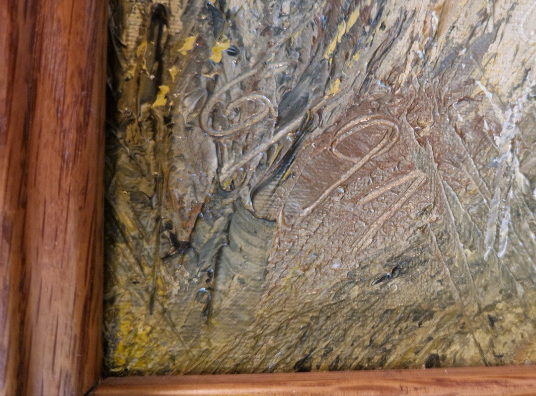 Gazelle & Gepard - Öl auf Leinwand mit originalem Rahmen - Artikelbild von Fummel & Gedöns Secondhand-Store