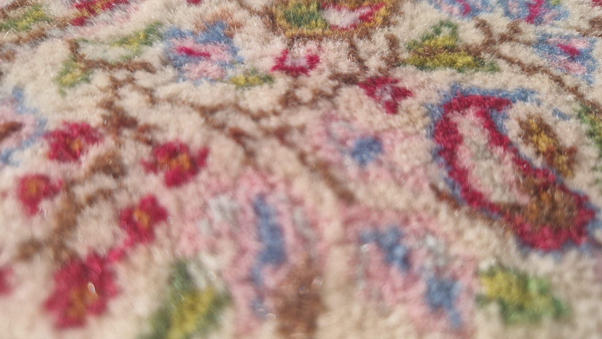 Persischer Kerman-Teppich – handgeknüpft (Vintage) - Artikelbild von Fummel & Gedöns Secondhand-Store