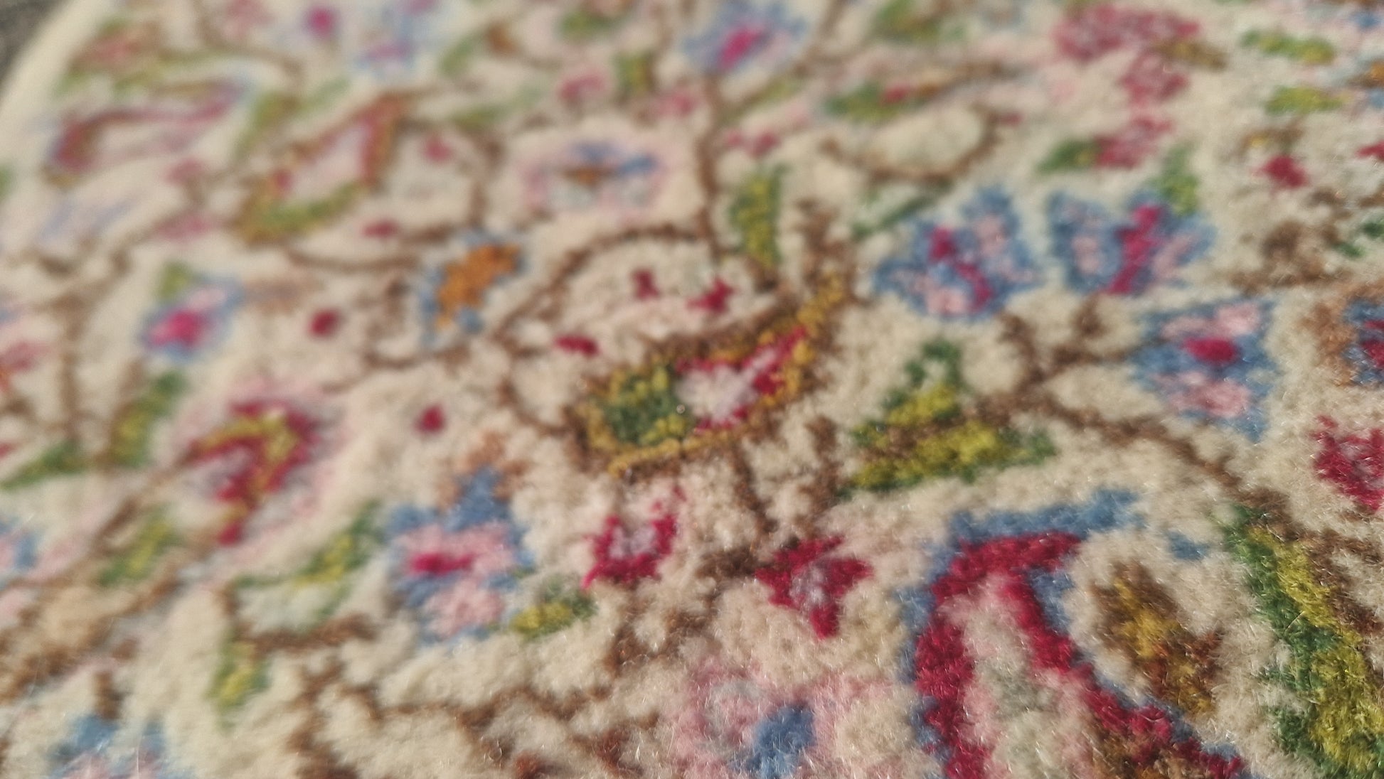 Persischer Kerman-Teppich – handgeknüpft (Vintage) - Artikelbild von Fummel & Gedöns Secondhand-Store