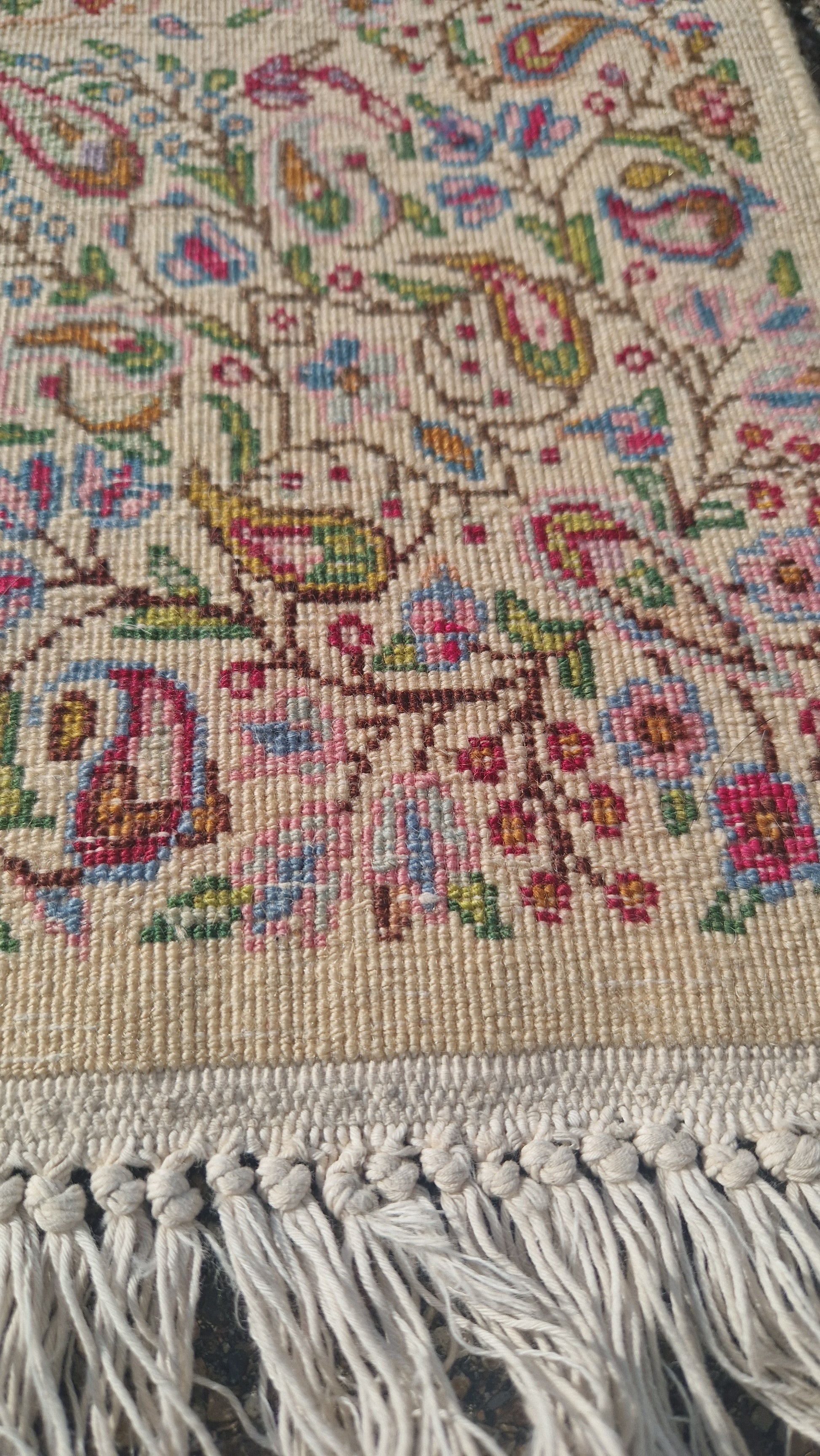 Persischer Kerman-Teppich – handgeknüpft (Vintage) - Artikelbild von Fummel & Gedöns Secondhand-Store