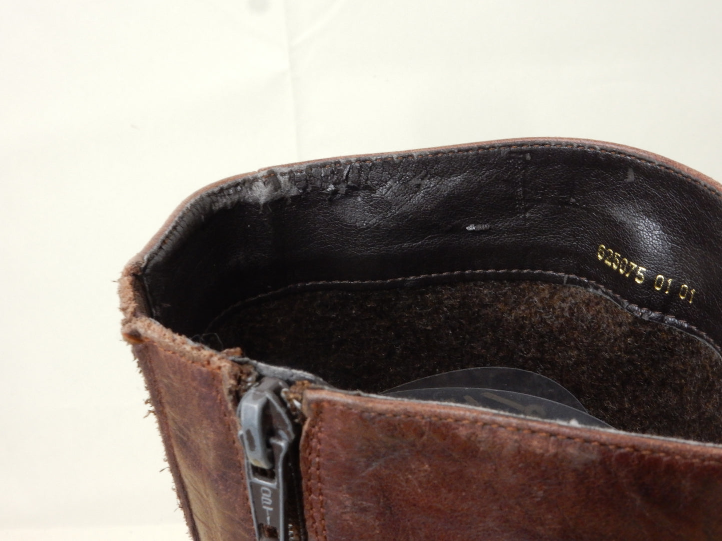 Lederstiefel braun Glattleder