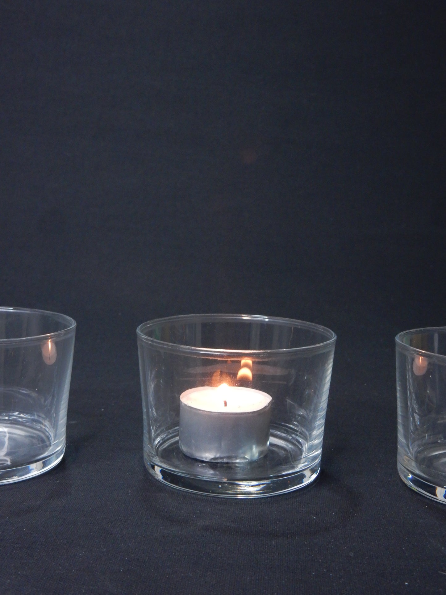 Windlicht Glas flach