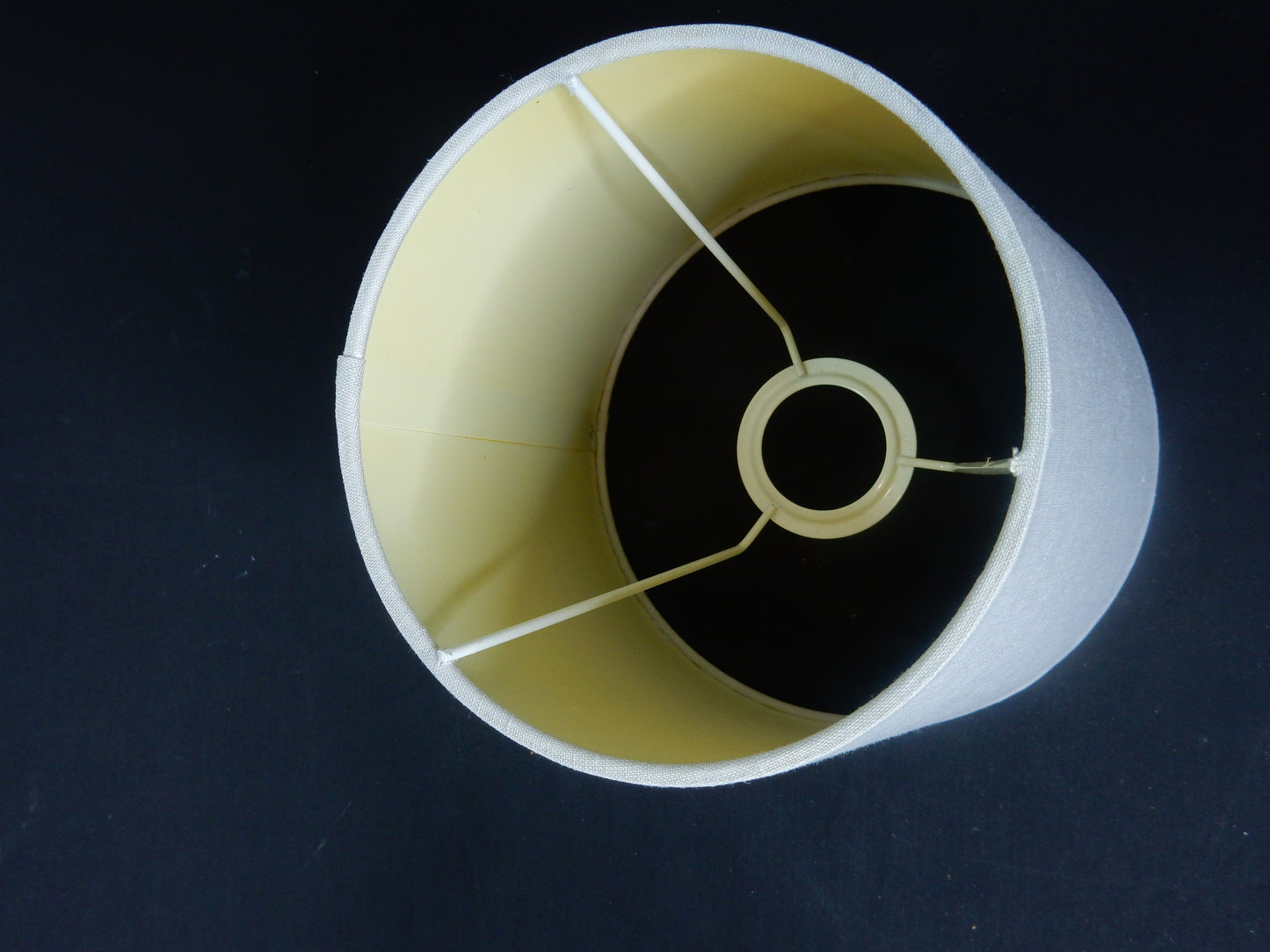 Lampenschirm rund hoch für Tischlampe - E27 - hellgrau