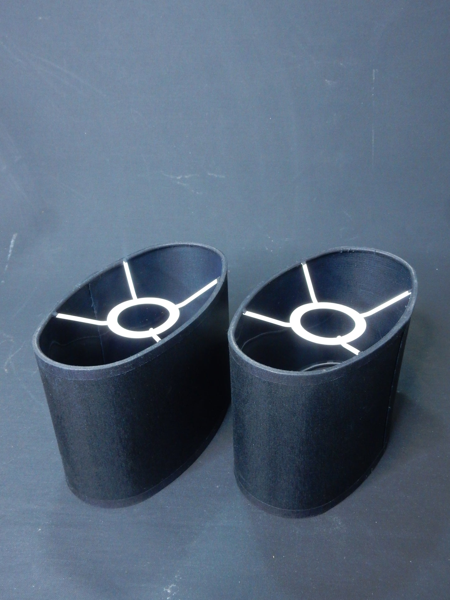 Lampenschirm oval klein für Tischlampe - E27 - schwarz