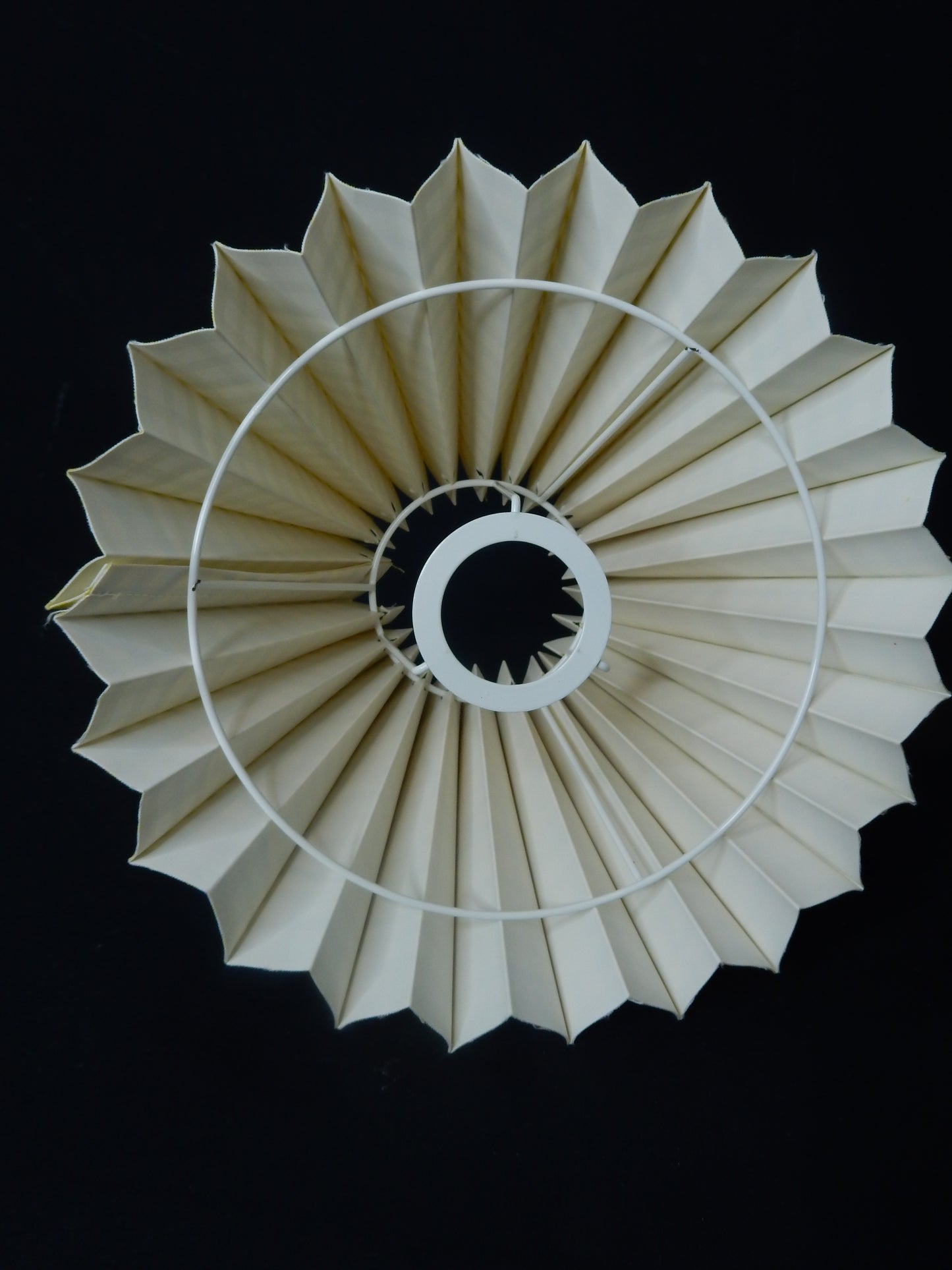 Falt-Lampenschirm rund für Tischlampe - E27 - kariert - grün/weiß