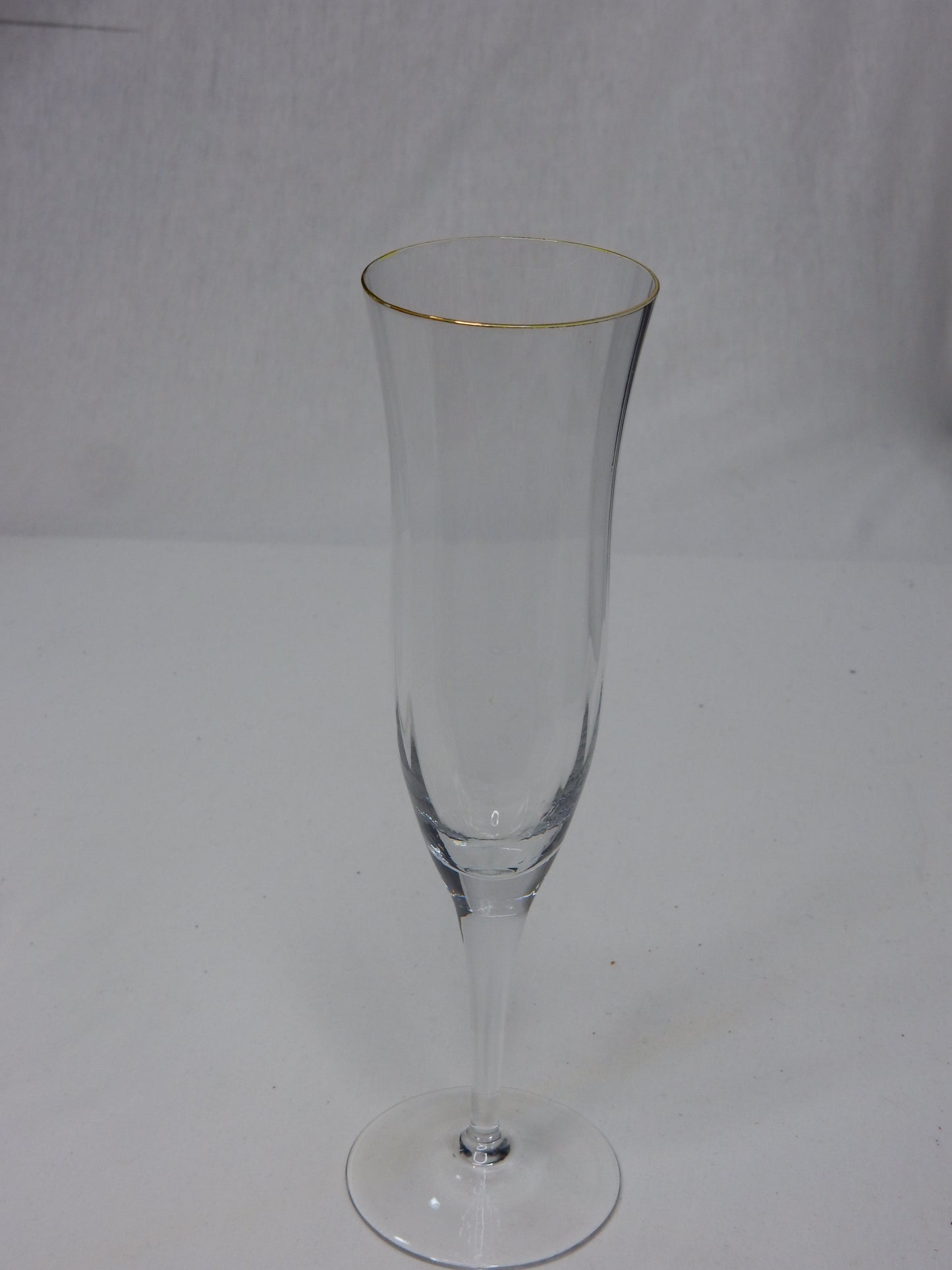 Sektglas geriffelt mit Goldrand
