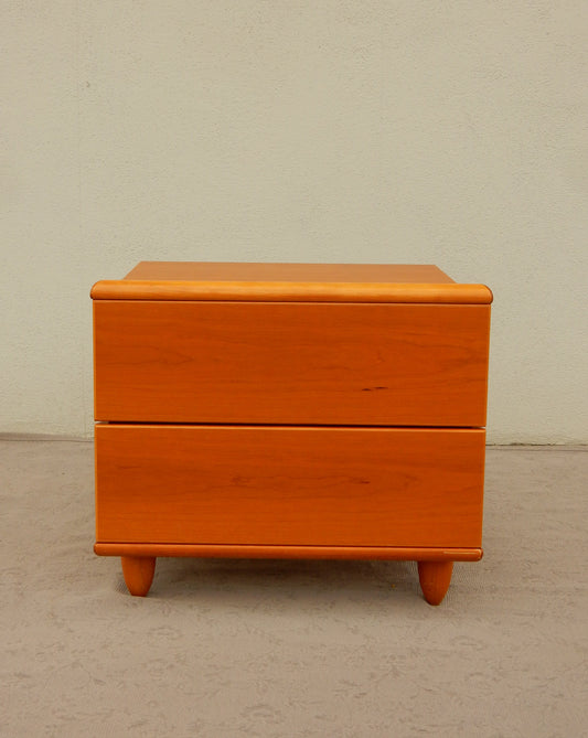 Hülsta Massivholz Nachttisch mit 2 Schubladen