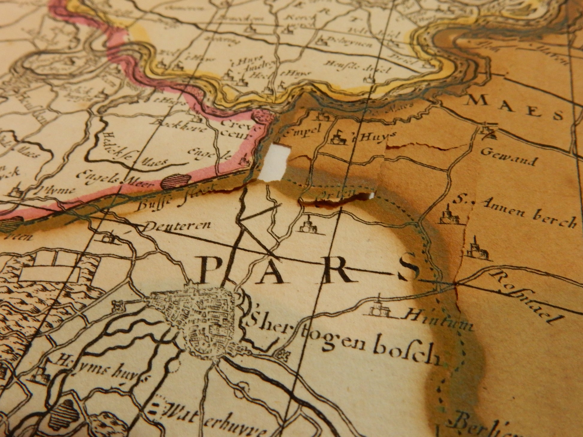 "Descriptio Fluminum Rheni, Vahalis et Mosae" - Kupferstich 17. Jhdt. - Artikelbild von Fummel & Gedöns Secondhand-Store