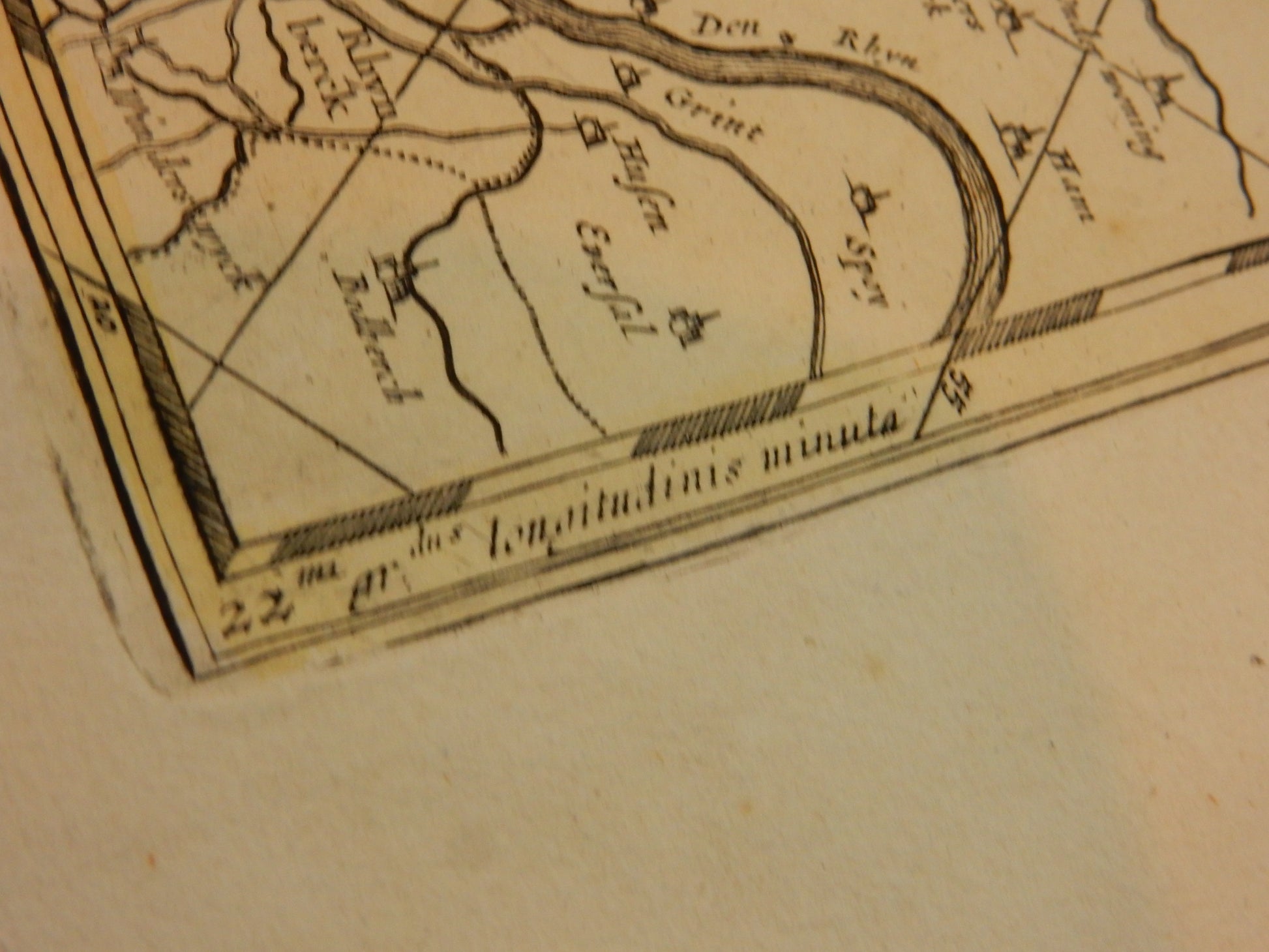 "Descriptio Fluminum Rheni, Vahalis et Mosae" - Kupferstich 17. Jhdt. - Artikelbild von Fummel & Gedöns Secondhand-Store