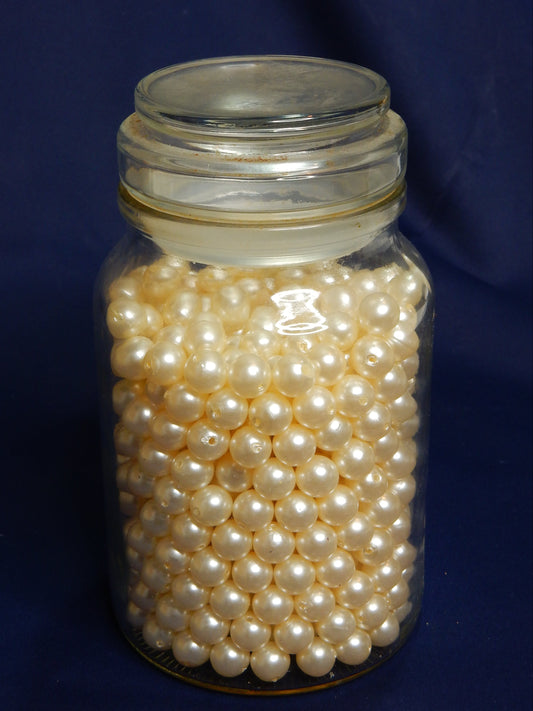 12 mm Imitations-Perlen (Acryl/ABS) – ca. 700 Stück, elfenbein-weiß