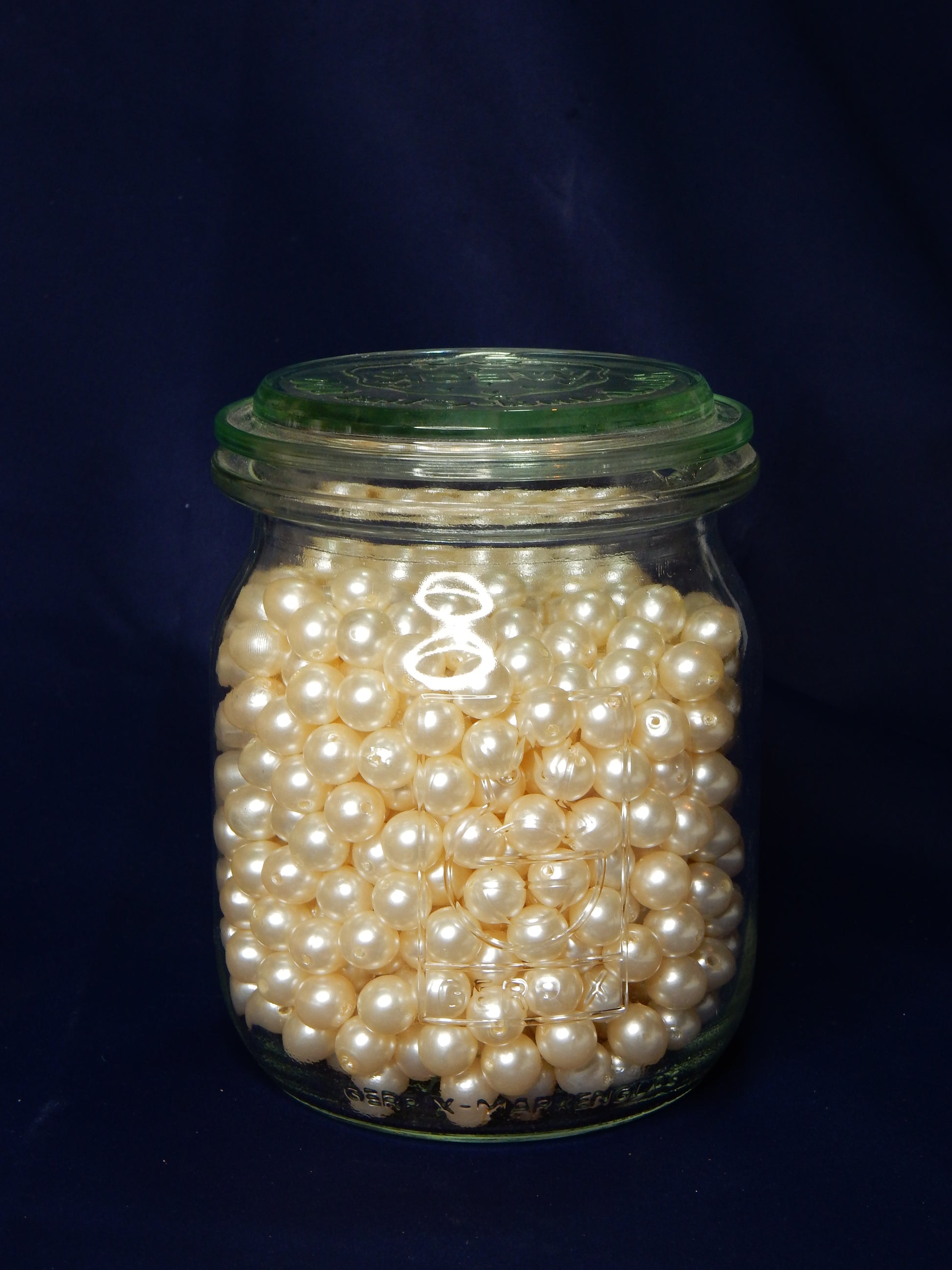 10 mm Imitations-Perlen (Acryl/ABS) – ca. 1600 Stück, elfenbein-weiß - Artikelbild von Fummel & Gedöns Secondhand-Store