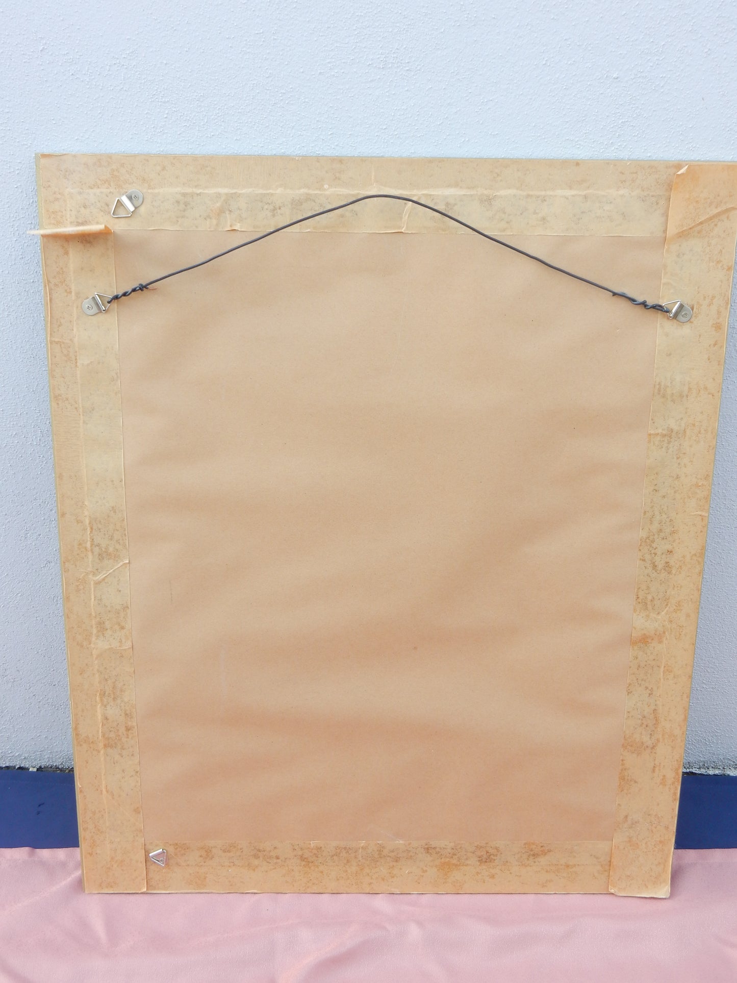 Wandspiegel mit hellem Holzrahmen – skandi/rustikal