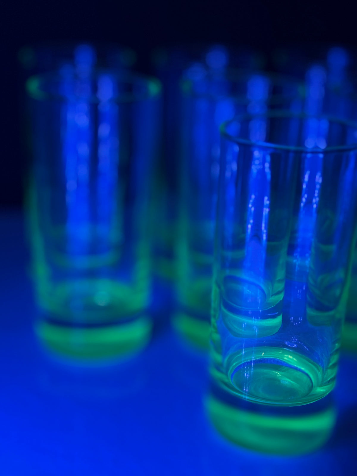 7er-Set Uranglas Trinkgläser Grün – Produktfoto 3