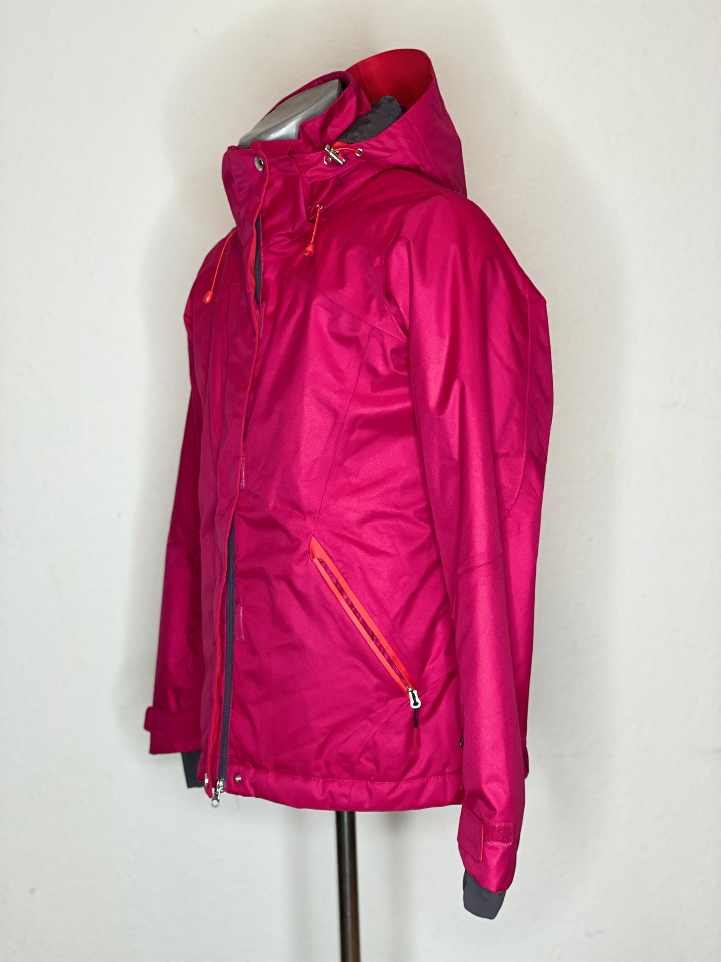 Snowboardjacke mit abnehmbarer Kapuze rot von active
