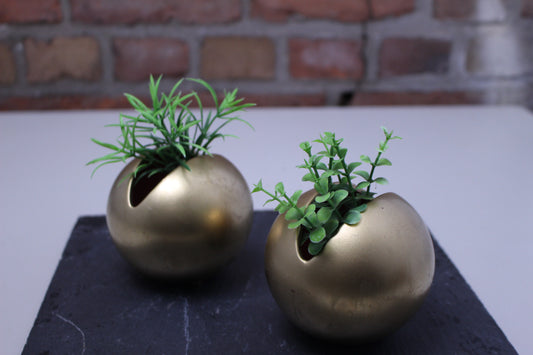 Kugelvase gold "Pac-Man"