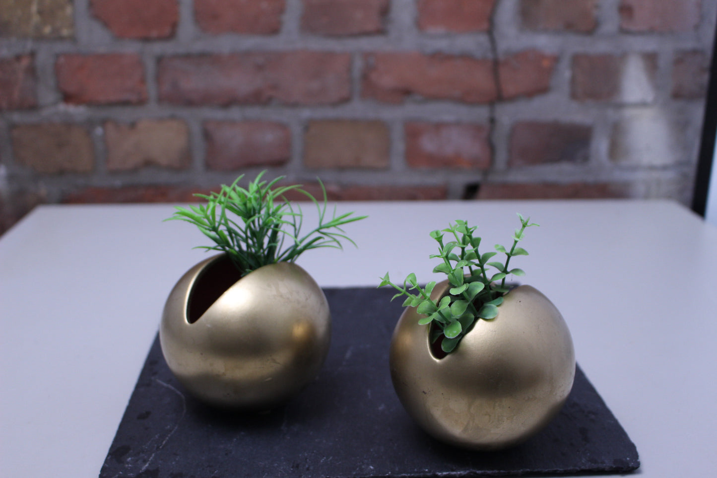 Kugelvase gold "Pac-Man"