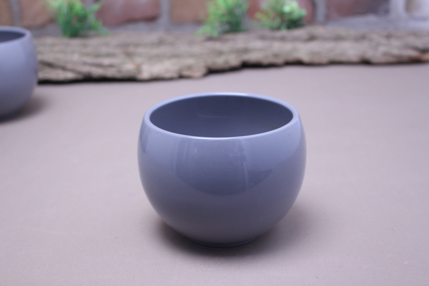 Blumenübertopf Keramik anthrazit