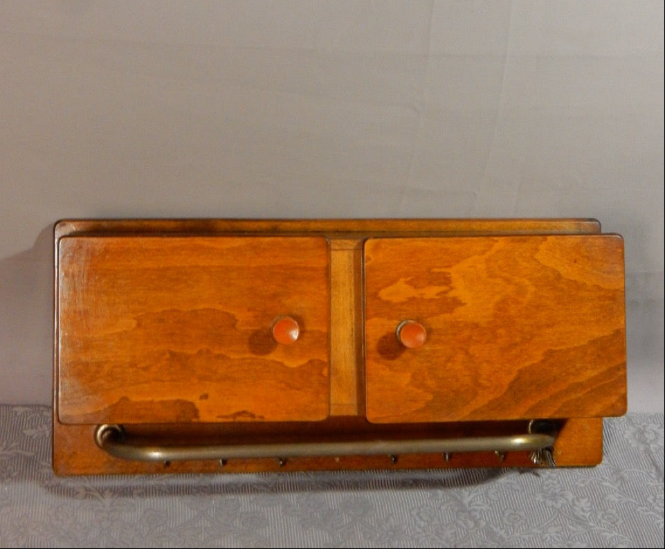 Mid-Century Küchen-Hängeschränkchen - mit Handtuch-Stange