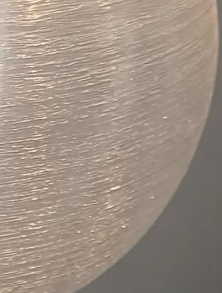Space-Age Kugel-Pendelleuchte von Doria - Eisglas