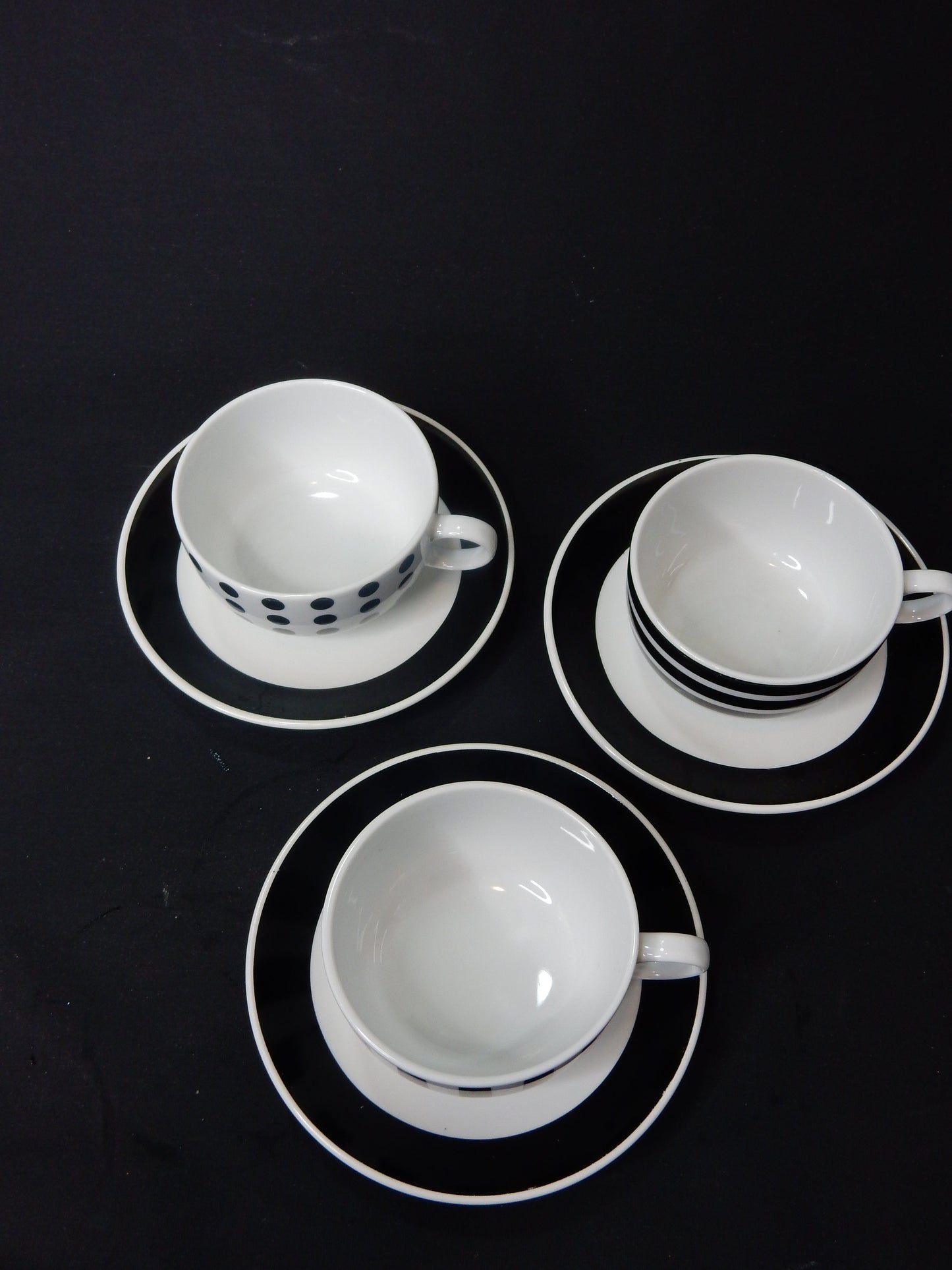 Eduscho "Espresso Grande" Service - 3 Tassen / 3 Untertassen (Set)