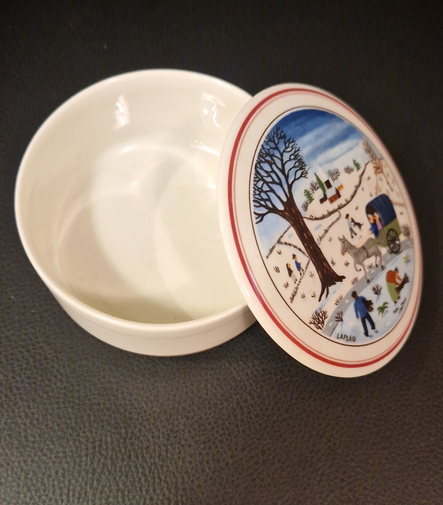 Vintage Porzellan-Dose Villeroy & Boch - Naif Christmas