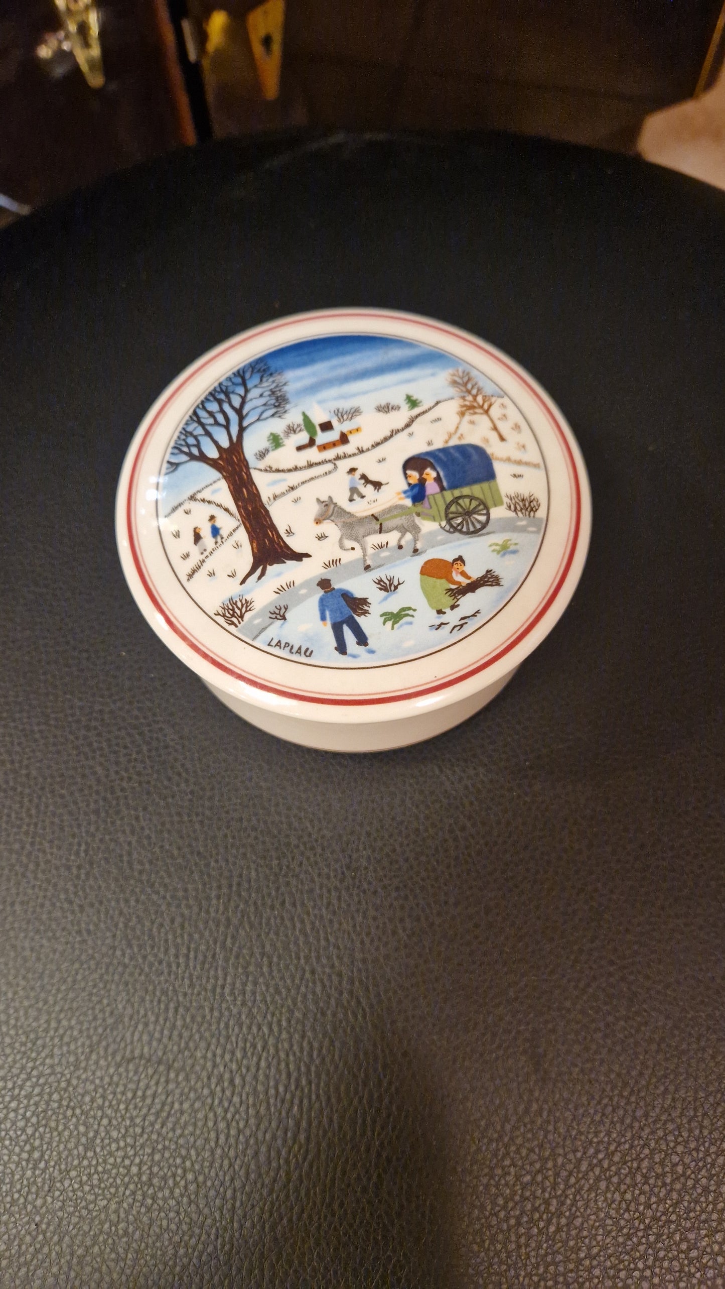 Vintage Porzellan-Dose Villeroy & Boch - Naif Christmas