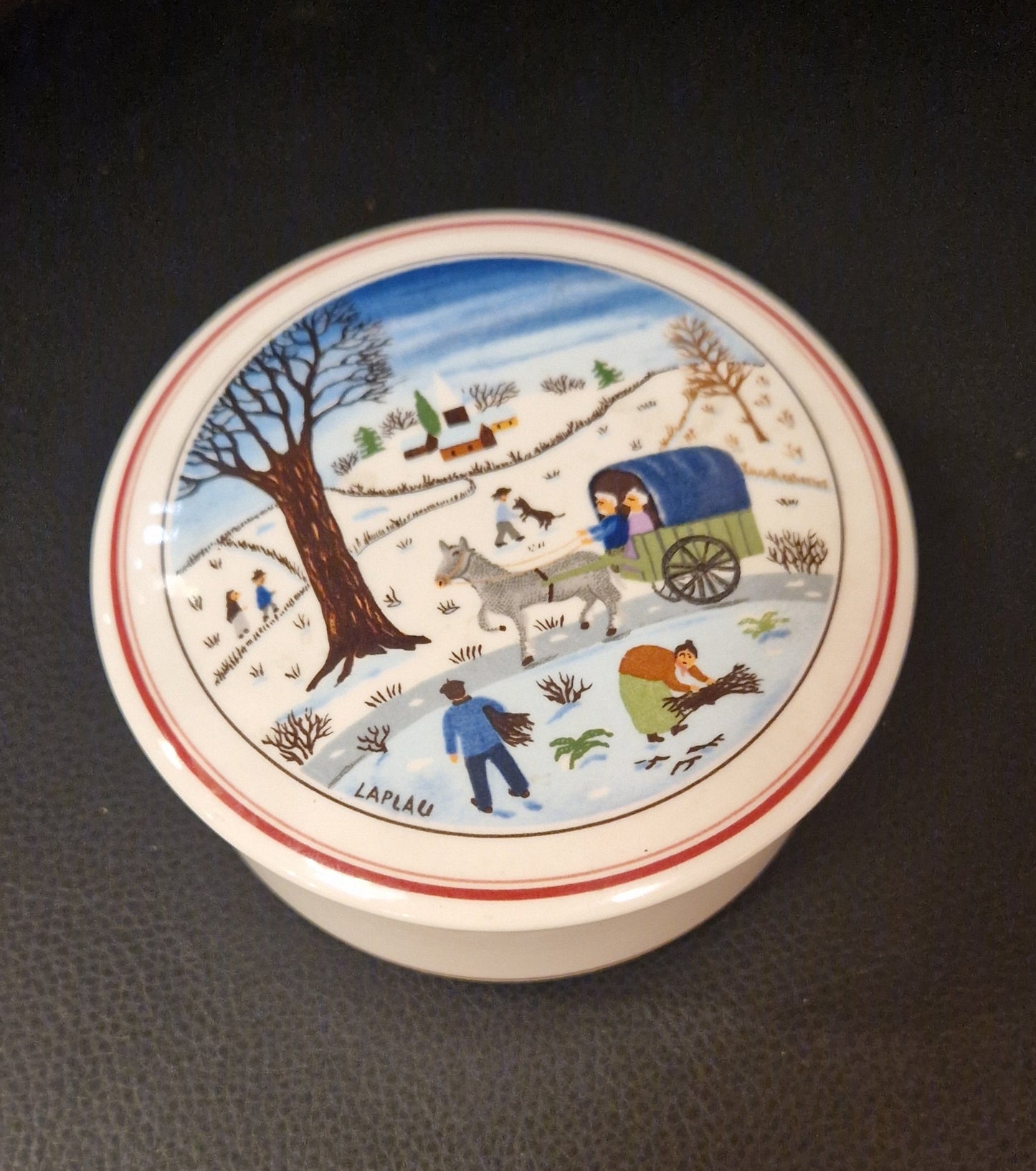 Vintage Porzellan-Dose Villeroy & Boch - Naif Christmas