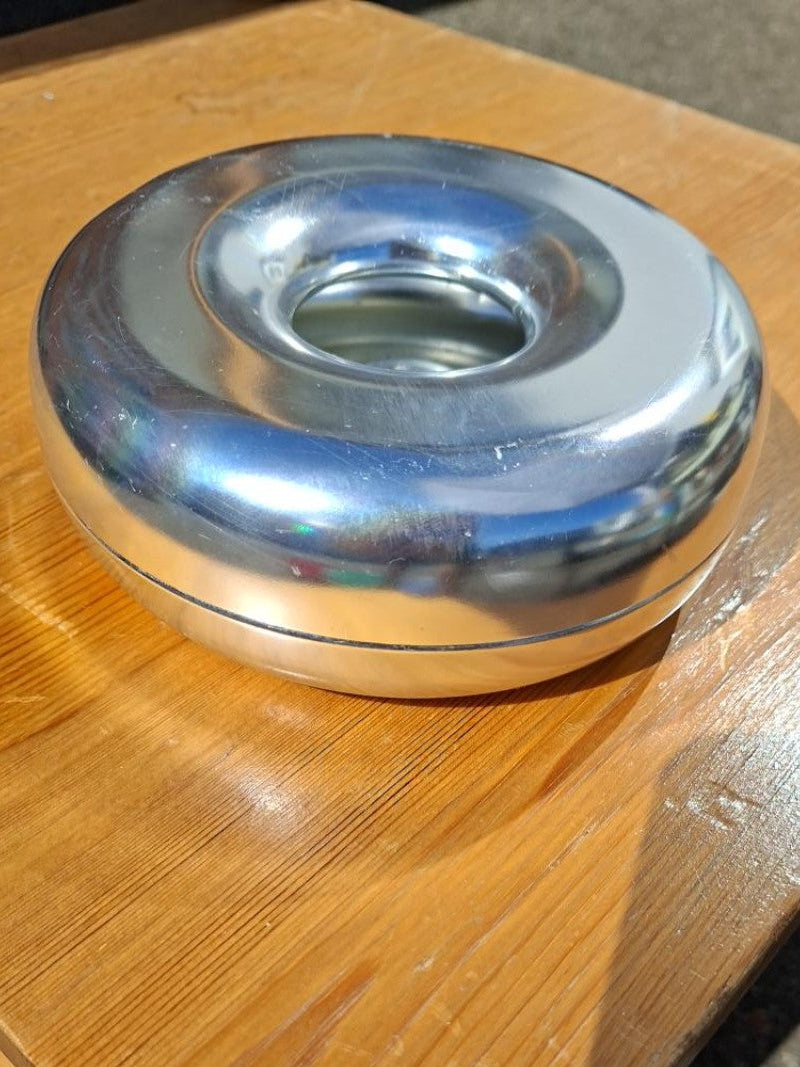 Vintage Space Age Aschenbecher aus glänzendem Metall, 1960er/70er Jahre