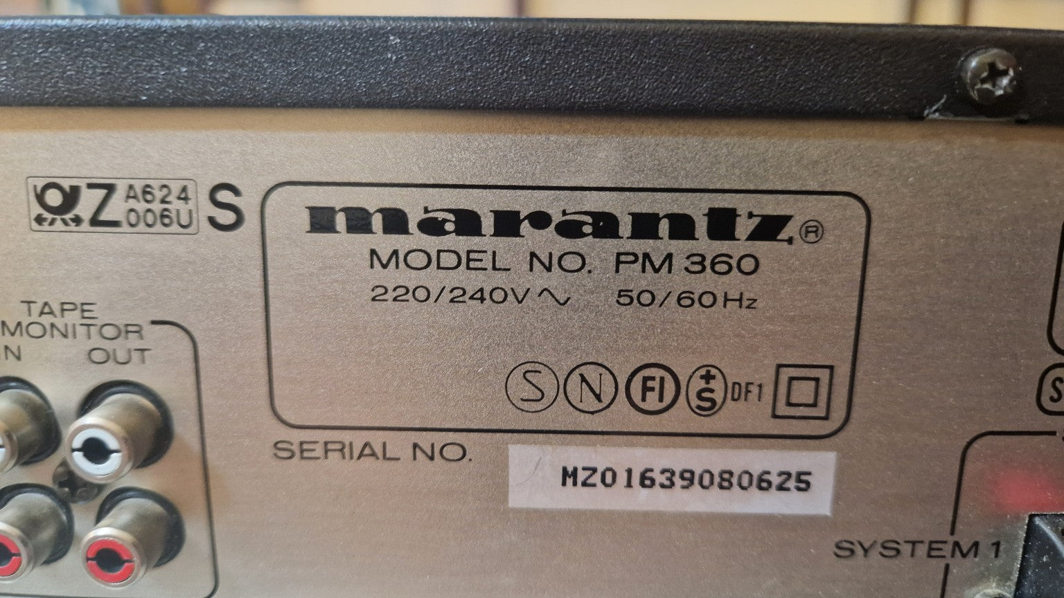 Marantz PM-360 Stereo Verstärker mit Equalizer (80er Jahre) - Artikelbild von Fummel & Gedöns Secondhand-Store
