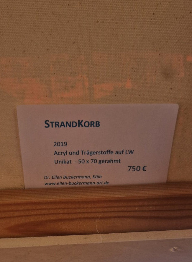 Ellen Buckermann - "STRANDKORB" (50 x 70 cm) - Artikelbild von Fummel & Gedöns Secondhand-Store