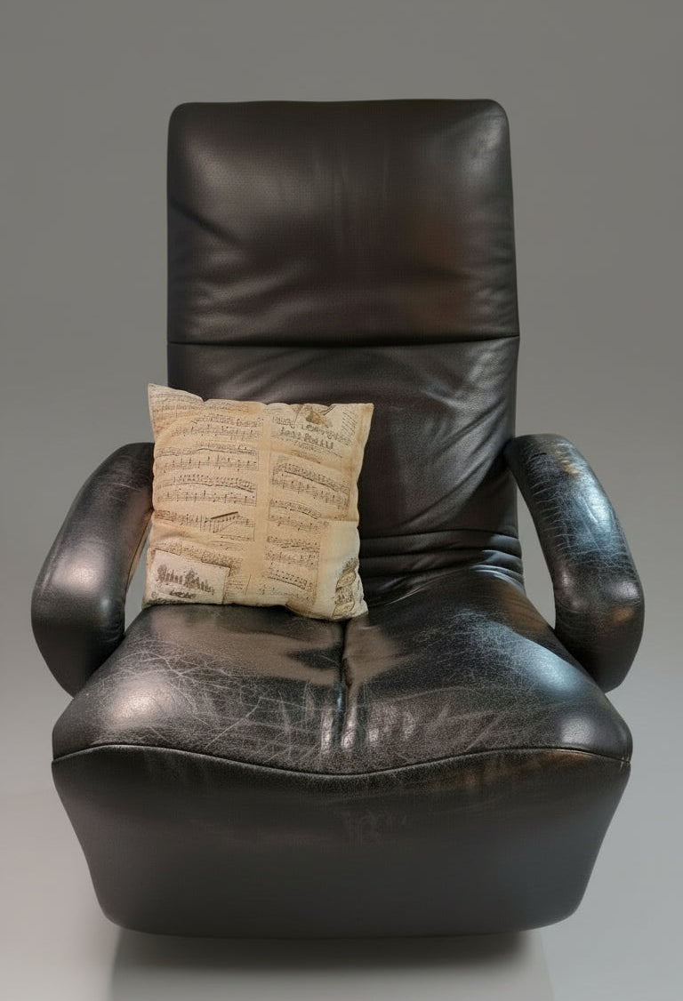 JORI Yoga Relaxsessel Leder Schwarz – Mono-Move