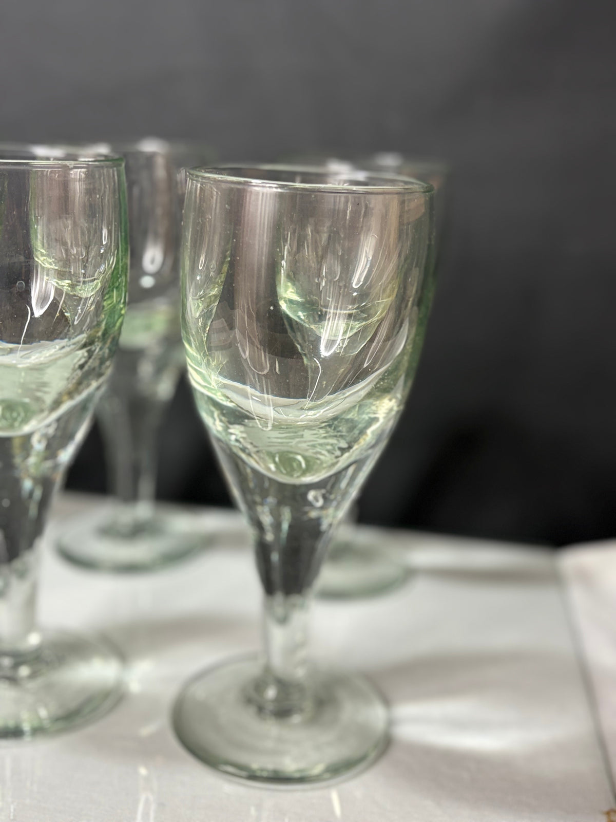 6 antike Biergläser – schweres dickwandiges Glas – 23,5 cm - Artikelbild von Fummel & Gedöns Secondhand-Store