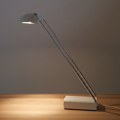 Vintage Space-Age Teleskoplampe in Weiß - Schmelzer