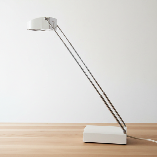 Vintage Space-Age Teleskoplampe in Weiß - Schmelzer