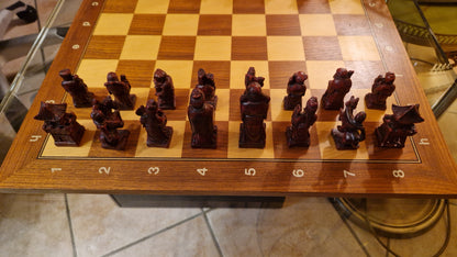 Edle orientalische Schachfiguren „Tal des Phönix“ - Handarbeit