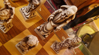 Edle orientalische Schachfiguren „Tal des Phönix“ - Handarbeit