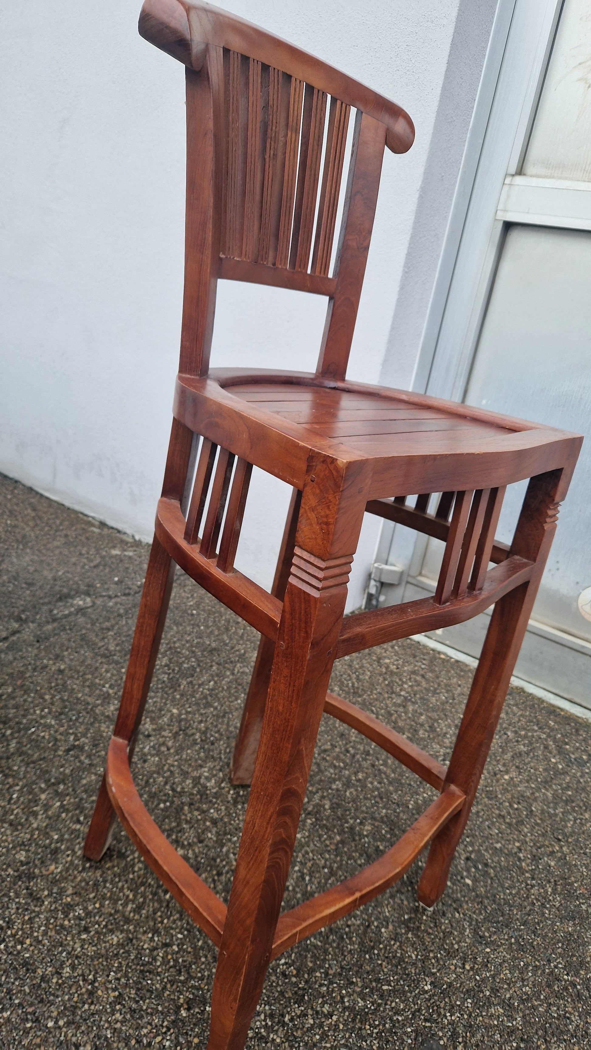 Teakholz-Stuhl - Barmöbel / Barhocker - Artikelbild von Fummel & Gedöns Secondhand-Store