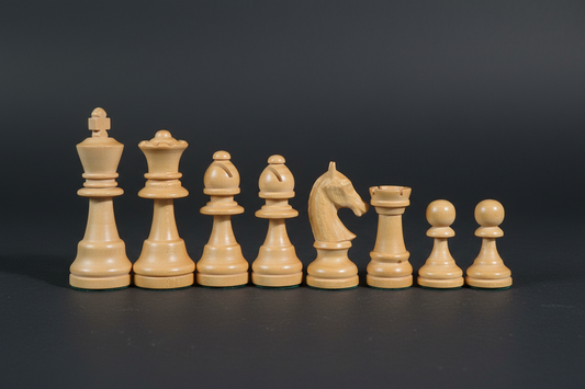 Maccasar Ebenholz + Ahorn Schachfiguren - weible