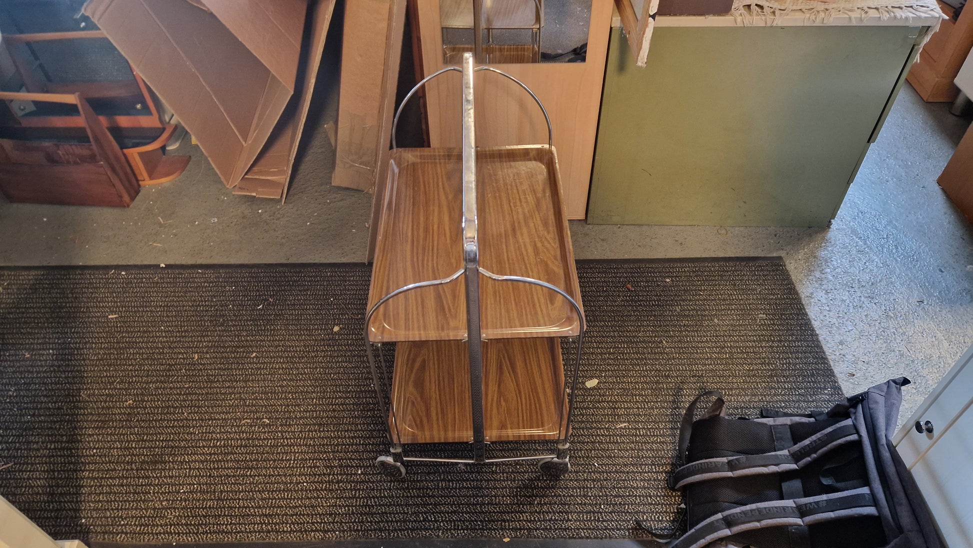 Bremshey &amp; Co - Vintage Servierwagen - Dinett - Metall, Gerlinol (Holz) - Artikelbild von Fummel & Gedöns Secondhand-Store