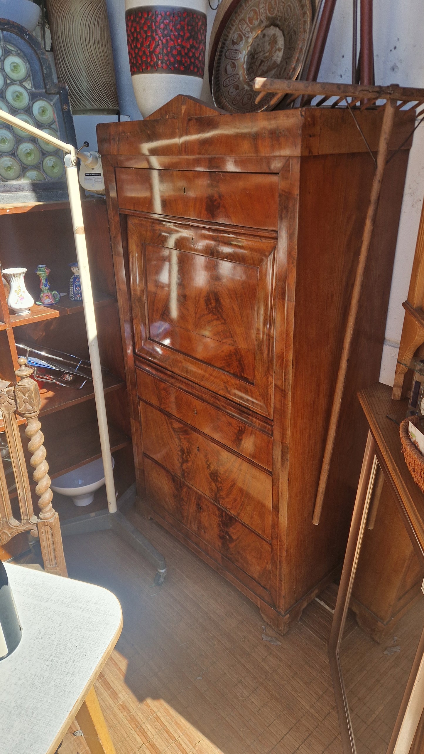 Biedermeier Mahagoni Sekretär / Schreibschrank 19. Jh.