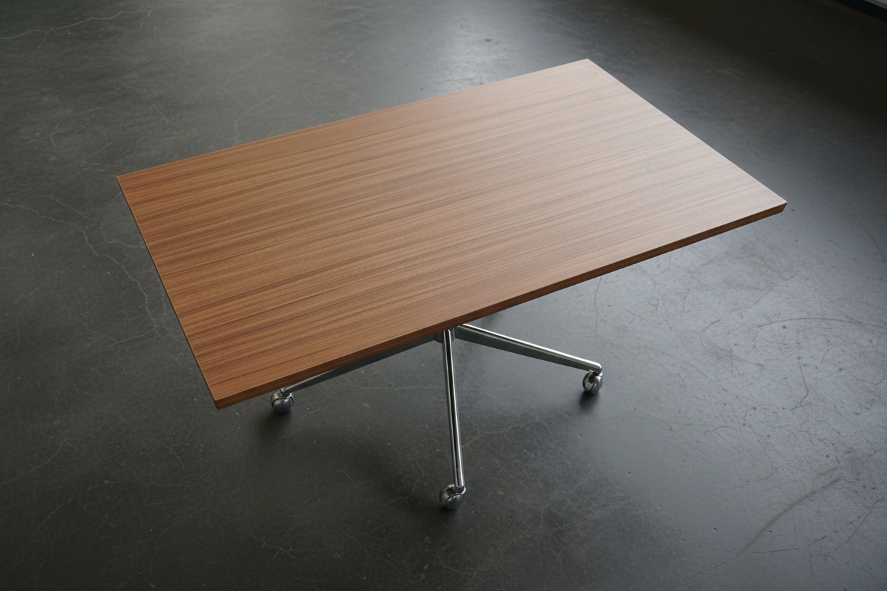 Vintage Servierwagen Beistelltisch mit Chromgestell und Rollen - Artikelbild von Fummel & Gedöns Secondhand-Store