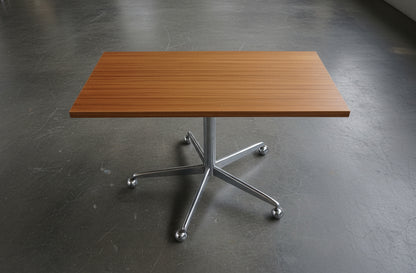 Vintage Servierwagen Beistelltisch mit Chromgestell und Rollen