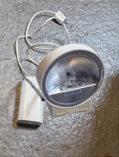 Vintage Schmelzer Teleskoplampe in Weiß