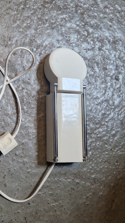 Vintage Schmelzer Teleskoplampe in Weiß
