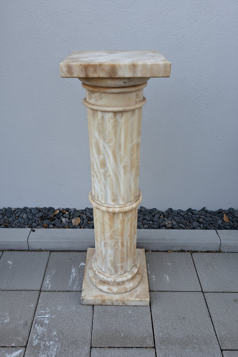 Vintage Marmorsäule 80 cm – klassizistische Naturstein-Dekosäule