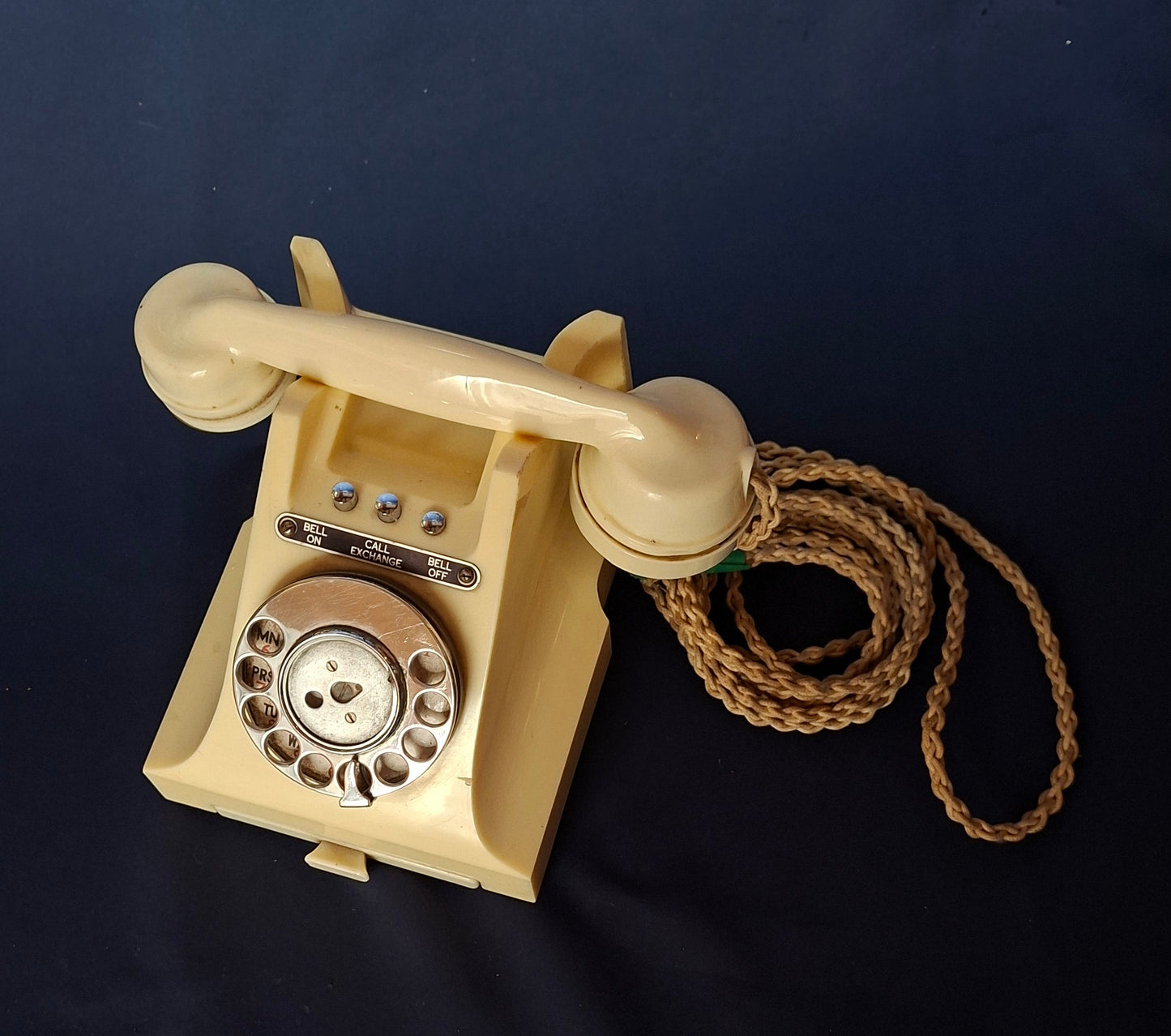 GPO Telephone No. 314 Mark 2A – Ivory – England 1954 – 3-Tasten Wählscheibentelefon