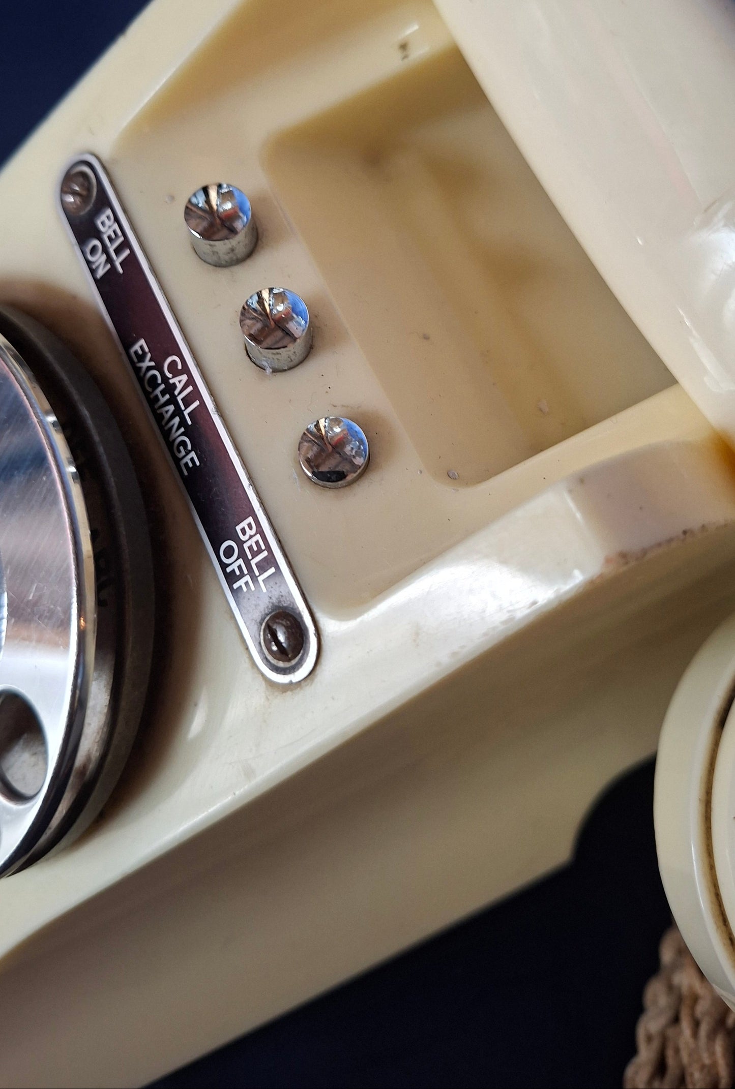 GPO Telephone No. 314 Mark 2A – Ivory – England 1954 – 3-Tasten Wählscheibentelefon