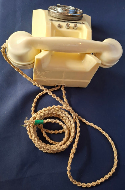 GPO Telephone No. 314 Mark 2A – Ivory – England 1954 – 3-Tasten Wählscheibentelefon