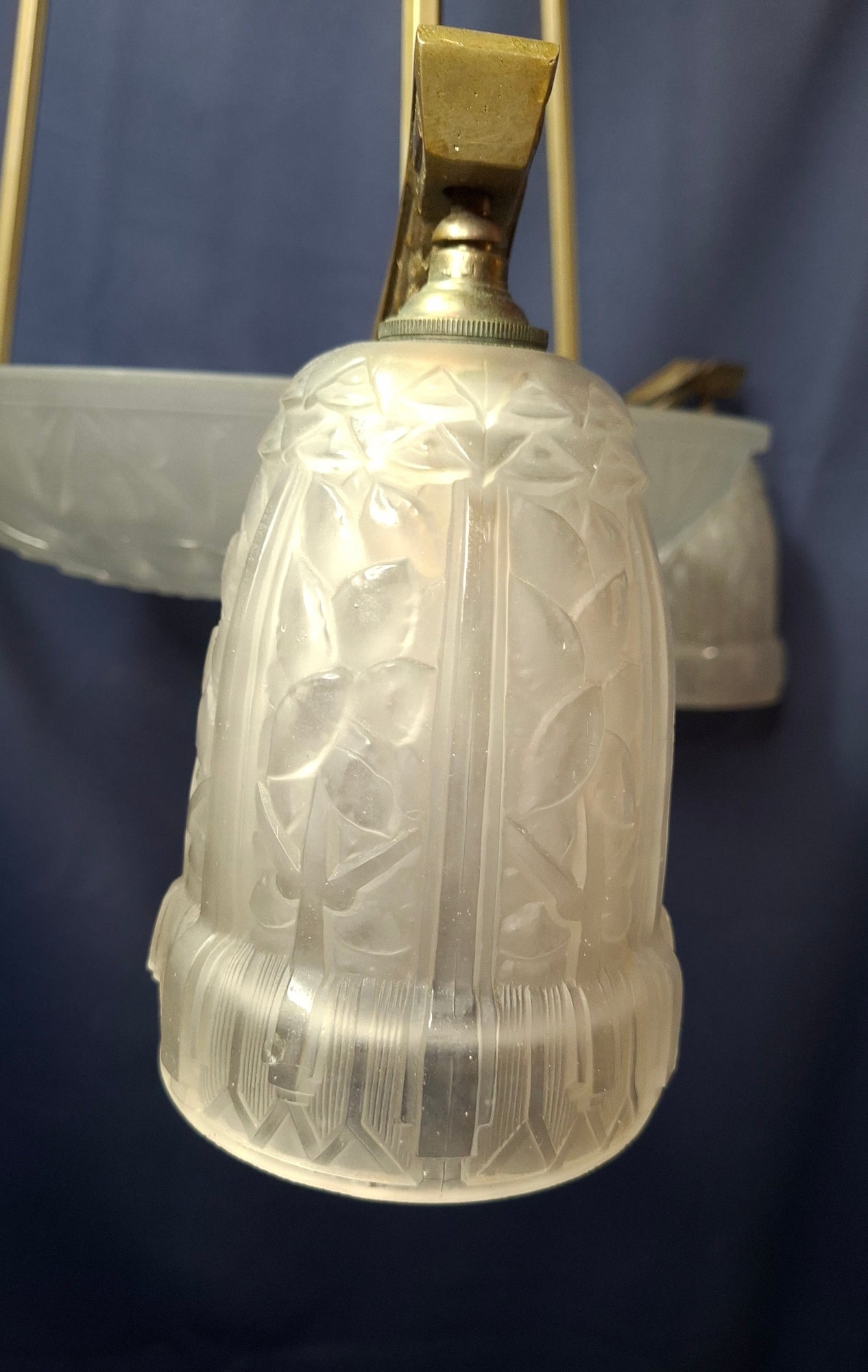 Original ETS Viarmé Art Déco Deckenleuchte ETS Viarmé -  Frankreich 1930 - Artikelbild von Fummel & Gedöns Secondhand-Store