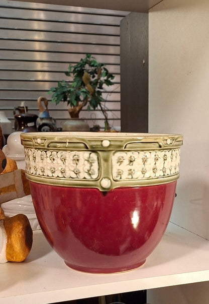Jugendstil Cachepot Fives-Lille De Bruyn – Barbotine Modell 4660